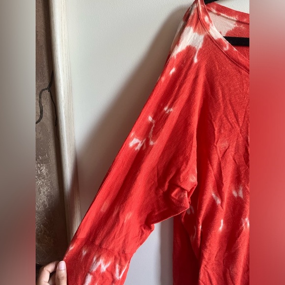 Michael Stars Red Tie-Dye Women's Top O/S - Picture 3 of 9